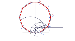 Construcción de un decágono