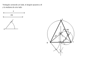 Triángulo conocido un lado, el ángulo opuesto a él y la mediana de otro lado