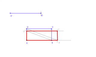 Rectángulo de lado conocido equivalente a otro dado.