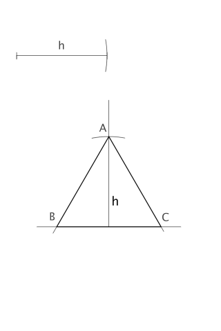 Triángulo equilátero conocida la altura.