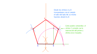 Pentágono conocido el lado