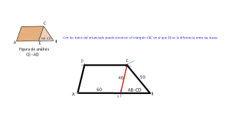 Trapecio conocidos los cuatro lados