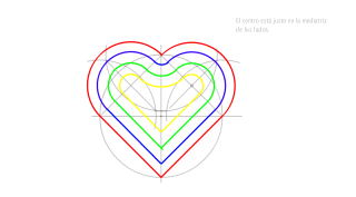 Corazón geométrico: realiza un corazón aplicando las propiedades de la mediatriz.