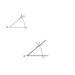 Copiar un ángulo gráficamente.