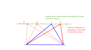 TRIÁNGULOS EQUIVALENTES A OTRO TRIÁNGULO.