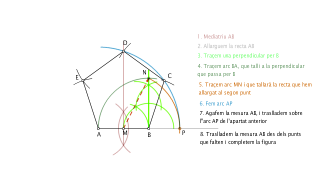 Pentàgon regular donat el costat
