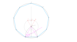 construccion del eneanogo regular apartir del lado