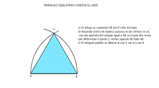 TRIÁNGULO EQUILÁTERO DADO EL LADO