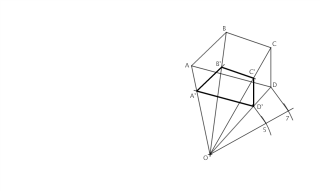 Trazar una figura semejante a la dada con un centro de semejanza exterior. Razón 5/7.