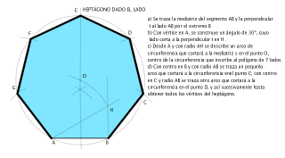 HEPTÁGONO DADO EL LADO