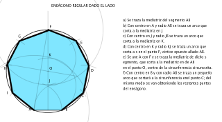 ENEÁGONO DADO EL LADO