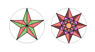 Polígonos estrellados de 5 y 8 puntas