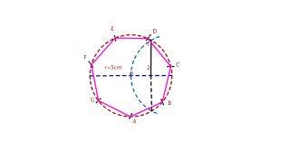 HEPTAGONO INSCRITO EN UNA CIRCUNFERENCIA r=5