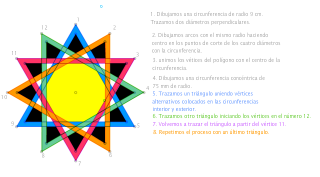 Estrella de 12 puntas. Segunda parte.