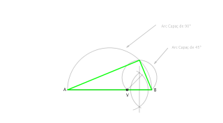 Exercici de triangles. arc capaç i bisectriu