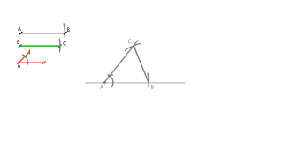 Construcción de un triángulo dados dos lados y un ángulo.