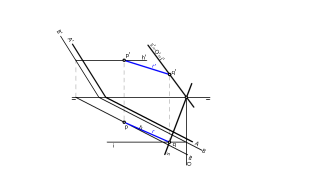 Recta paralela a un plano, que corta a otra recta