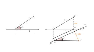 Ángulo que forma una recta con los planos de proyección (cambio de plano)