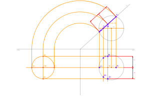 Sección producida en una esfera por un plano proyectante.