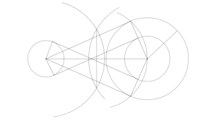 Rectas tangentes interiores a dos circunferencias