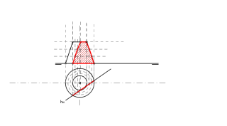 Proyección vertical cono + sección por plano 