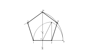 Pentàgon a partir de costat.