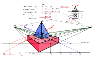 Prospettiva Accidentale Punti Misuratori: 2 solidi sovrapposti