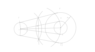 1. Rectas tangRcentes tangentes exteriores a dos circunferencias conocidas