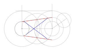 Rectas tangentes exteriores a dos circunferencias conocidas