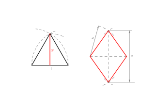 Sección principal de octaedro