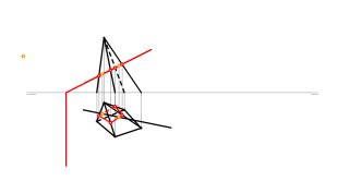 intersección recta-pirámide