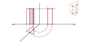 Sección prisma- plano proyectante 2