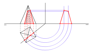 Sección pirámide-plano proyectante 2