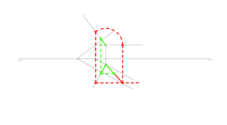 giro de una recta a una posición horizontal