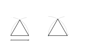Triángulo equilátero a partir de un segmento.