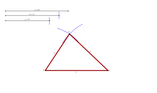 5 - Construir un triángulo conocidos sus tres lados