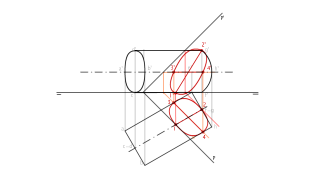 Sección cilindro por plano oblicuo