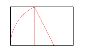 Construcción de rectángulo áureo