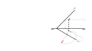 Abatir un punto sobre el plano horizontal. 