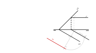 Abatir una recta horizontal 