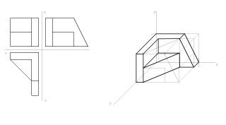 Perspectiva caballera sin coeficiente de reducción