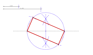 23 - Trazar un rectángulo conocido su lado AD y la diagonal