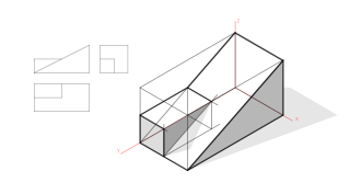 Isométrica a partir de vistas 3