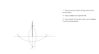 Perpendicular por un punto exterior