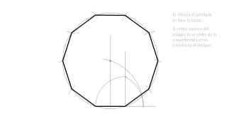 Decàgon regular a partir del costat.