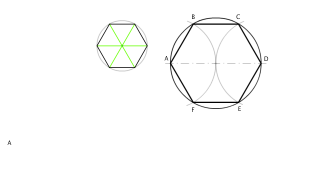 Exágono regular inscripto en una circunferencia