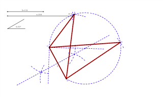 Ejercicio 7 - Construir el triángulo dado el lado b, su ángulo opuesto B y el lado c