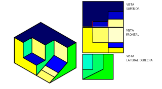 volúmen isométrico con vistas, final.