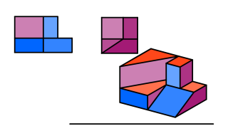 Volúmen Isométrico #6 a partir de 2vistas