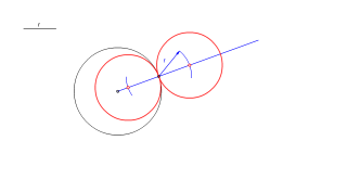 Circunferencias tangentes a otra por un punto de tangencia